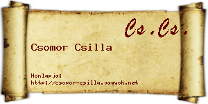 Csomor Csilla névjegykártya
