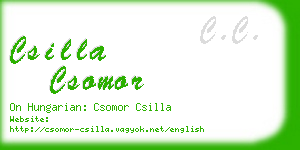csilla csomor business card